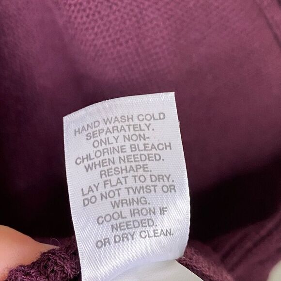 J. Jill Burgundy Red Knit Long Button Up Duster Cardigan Sweater Size M - Picture 6 of 7